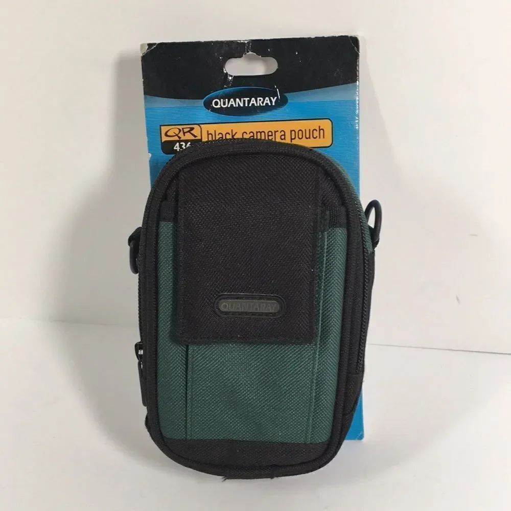 NWT Quantaray Black and Forest Green Camera Bag Pouch QR436